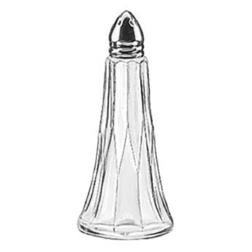 Libbey 70022 Salt Shaker 1-1/2 Oz. Glass With Chrome Plated Brass Top