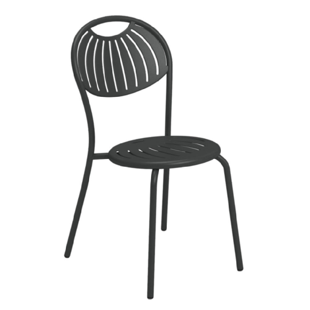 Emuamericas Llc E440-22 Coupole Stacking Side Chair Outdoor/indoor Steel With Design Pattern Back And Seat