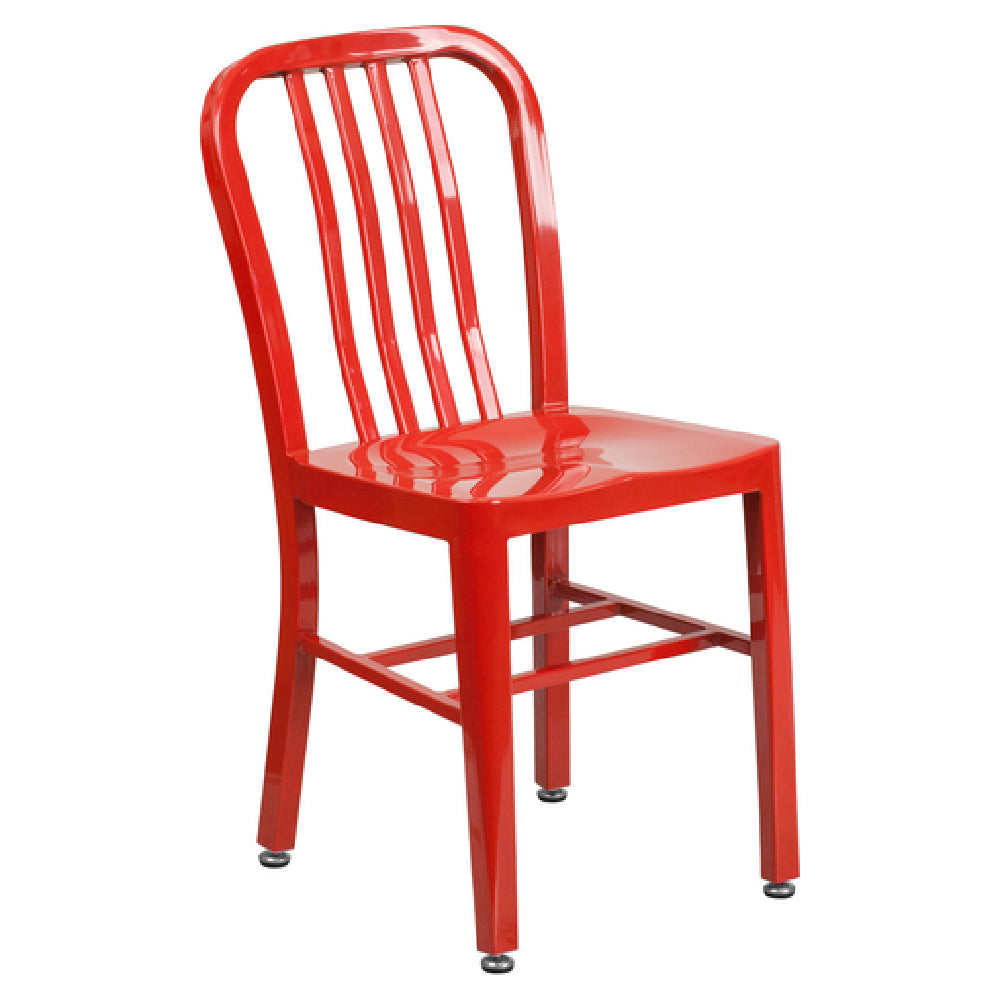 Flash Furniture CH-61200-18-RED-GG Chair 500 Lb. Weight Capacity Vertical Slat Back