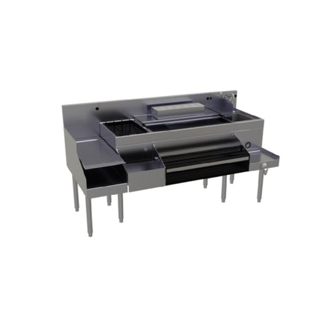 Glastender ALL-66B-CP10 All-In-One Underbar Ice Bin/Cocktail Station Blender Station