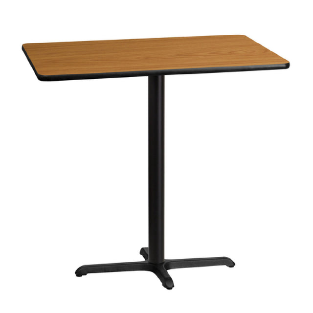 Flash Furniture XU-NATTB-3042-T2230B-GG Table 42"W X 30"D X 43-1/8"H Bar Height