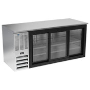 Beverage Air BB72HC-GS-S - Refrigerated Back Bar Storage Cabinet, Three-section, 72"W X 29-1/4"D X 34"H