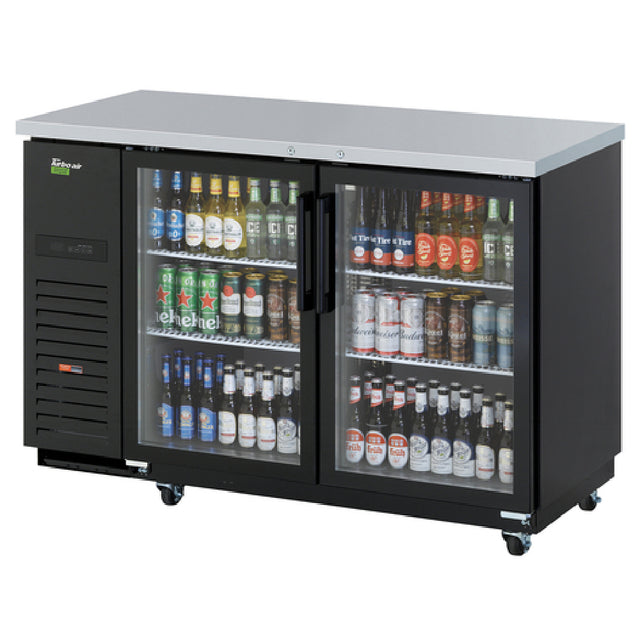 Turbo Air TBB-2SGD-N Super Deluxe Back Bar Cooler Two-section Glass Doors