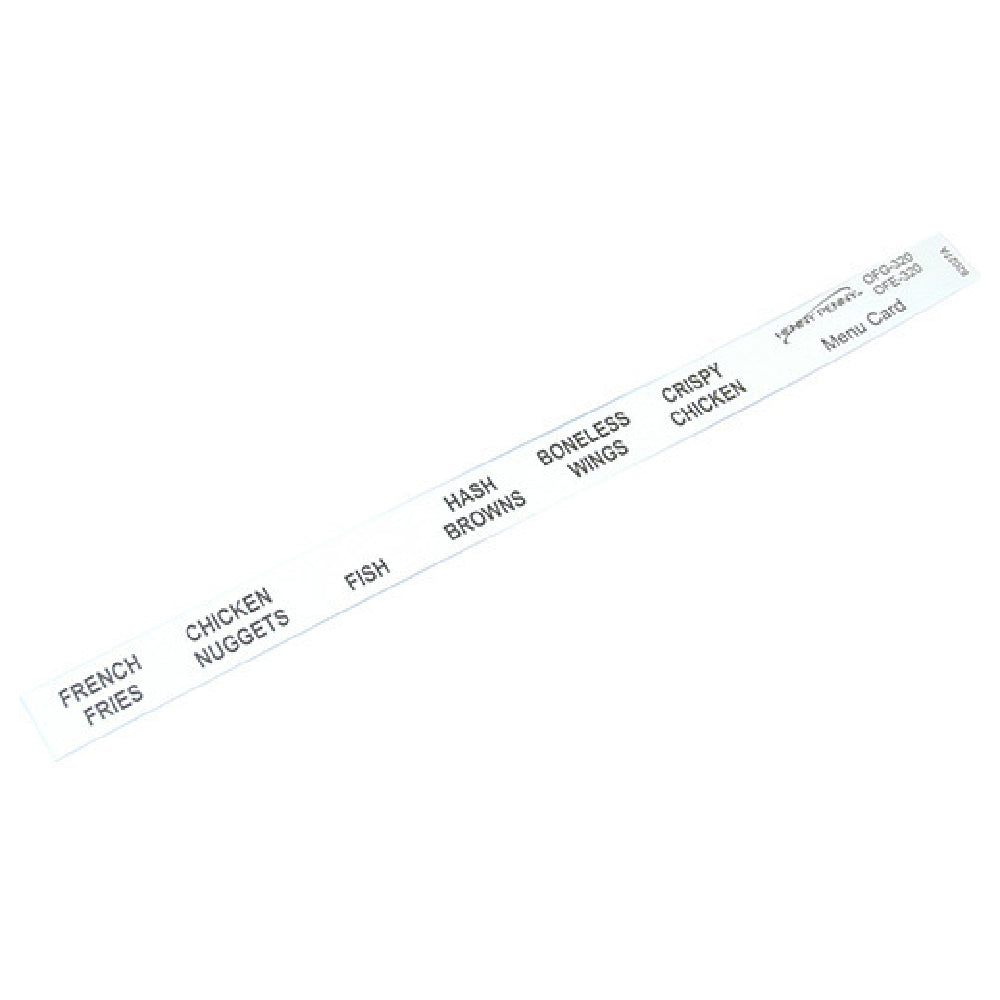 Franklin Machine Products 840-3007 Card Menu