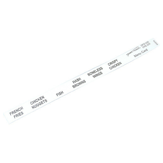 Franklin Machine Products 840-3007 Card Menu