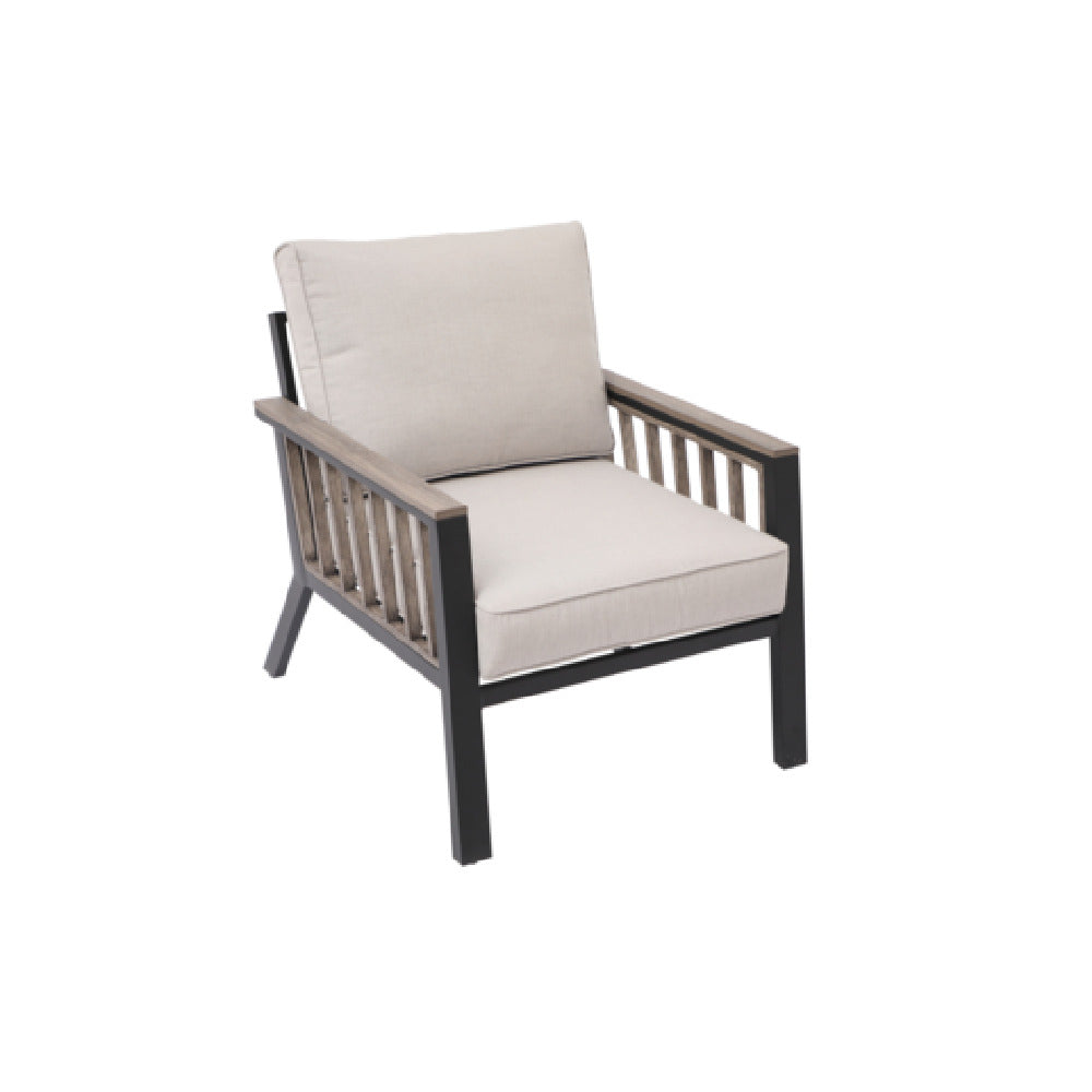 Plantation Prestige Commercial Furniture 8820600-0140433 Telluride Lounge Chair Matte Black Finish