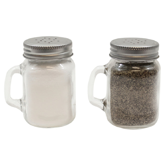 Tablecraft H475S&P Cash & Carry Mason Salt/Pepper Shaker 4-3/4 Oz. 2-7/8"W X 2-1/8"D X 3-1/4"H