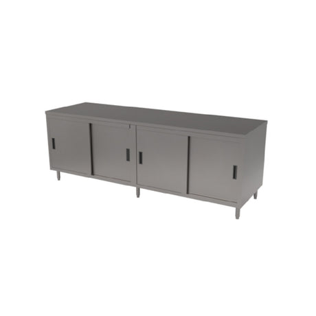 BK Resources CST-3084S2 Chef Table With Sliding Doors Doors On Both Sides