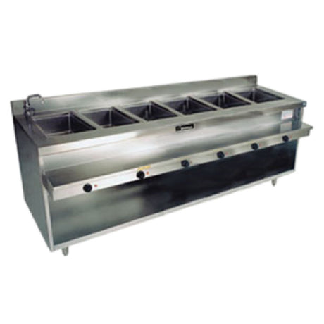 Delfield F14EI688_208/60/1 Hot Food Table Electric With Six Individual 12" X 20" Hot Food Wells Wet/dry