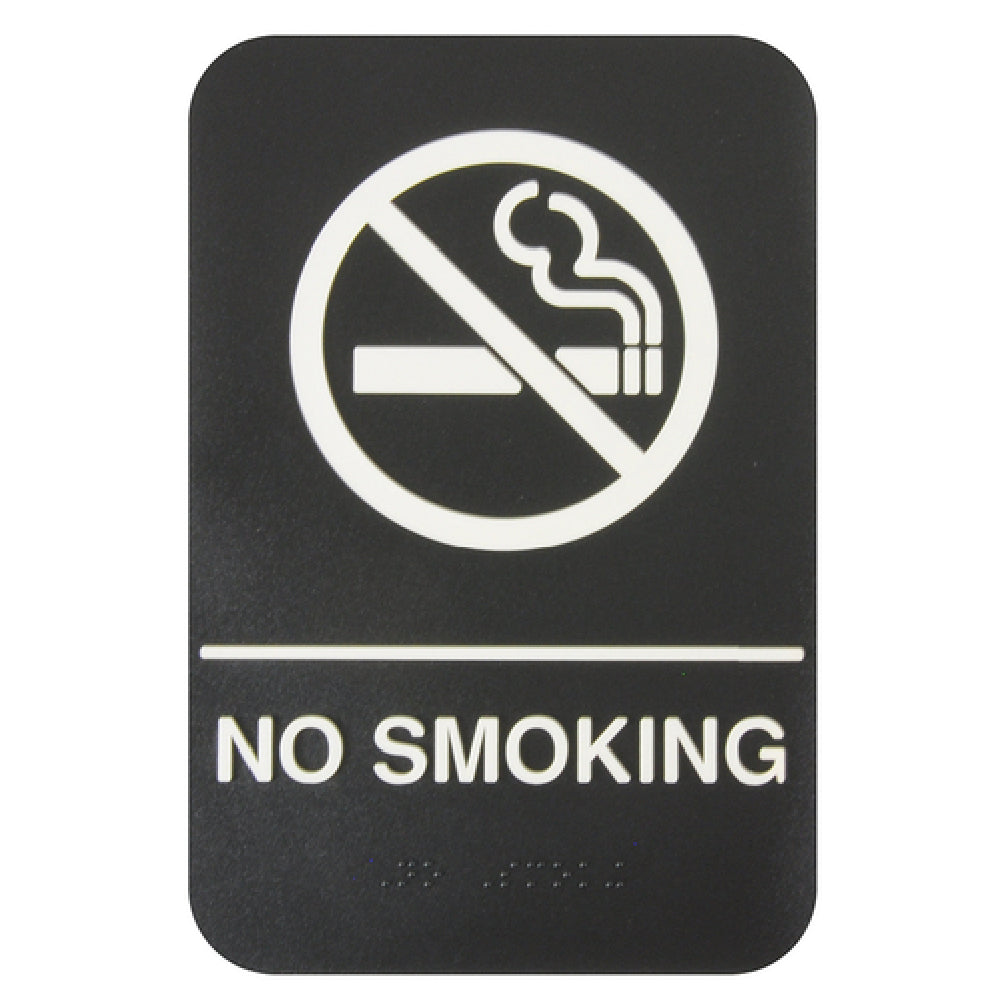 Thunder Group PLIS6955BK Information Symbol Sign 6" X 9" "No Smoking"