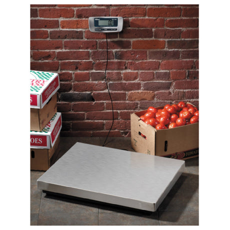 Edlund ERS-300 Scale Digital Receiving 300 Lbs/150kg X .1lbs/ .05 Kg. 25-1/2" X 20" Stainless Steel Platform