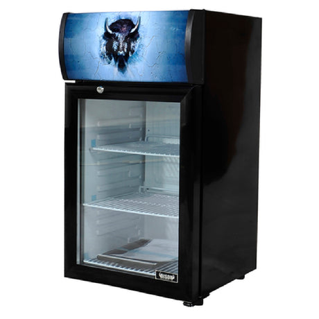 Bison BRM-1.84 Countertop Glass Door Refrigerator One-section 1.84 Cu. Ft. Capacity