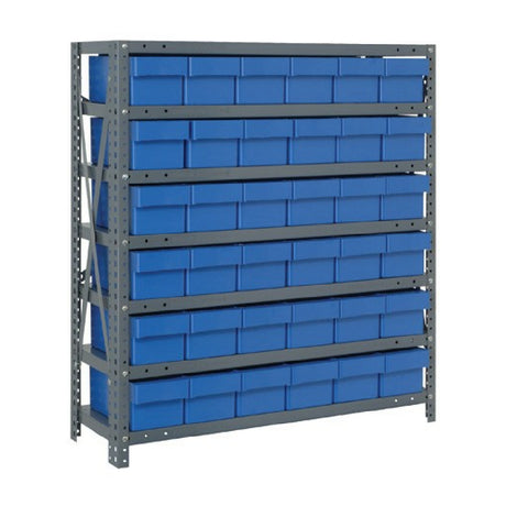 Quantum 1239-601_RED - Shelving Unit, 12"D X 36"L X 39"H, Heavy Duty