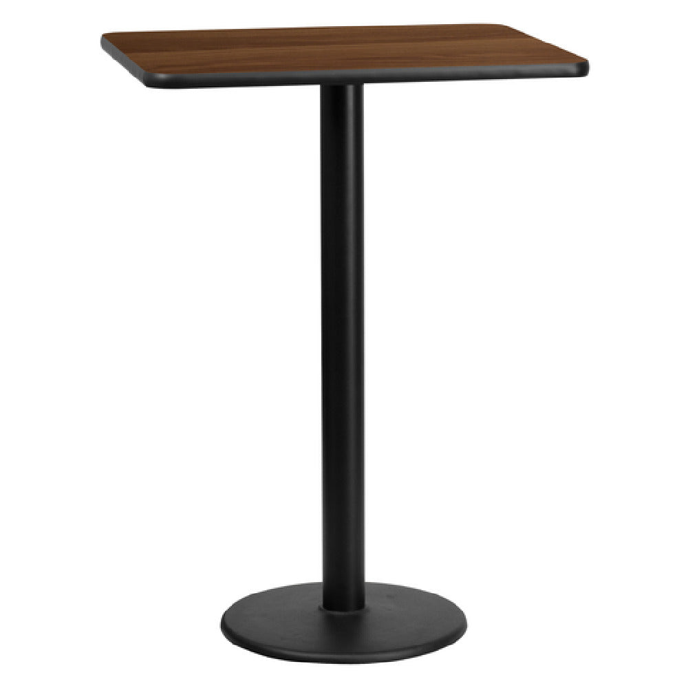 Flash Furniture XU-WALTB-2430-TR18B-GG Table 30"W X 24"D X 43-1/8"H Bar Height