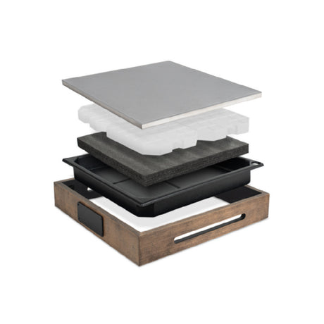 FOH BTR038NAM18 Smart Buffet Ware® Eco System Cold Box Set Grey Includes One BTR017NAW18 Eco System Module Box Cider