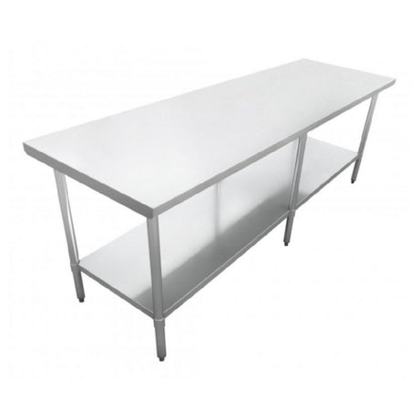 Omcan 47725 (47725) Work Table 96"W X 18"D X 34"H 18/430 Stainless Steel Flat Top