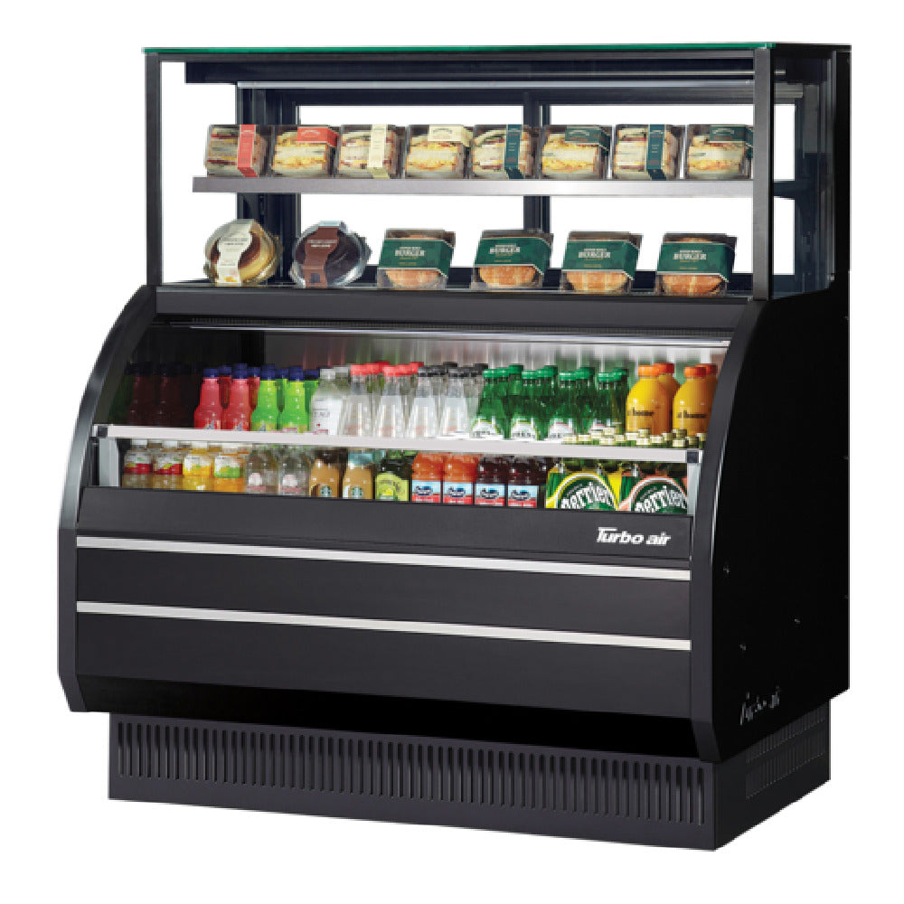 Turbo Air TOM-W-50SB-UF-N Open Display Merchandiser Combination Case With Refrigerated Top Shelf