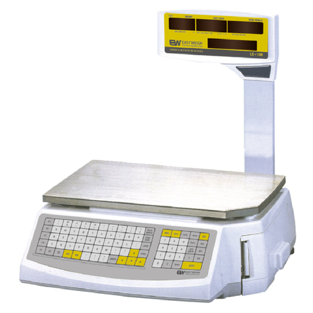 Skyfood Equipment LS-100 Easy Weigh® Printing Price Computing Scale Elevated Alphanumeric LCD Pole Display With Bright Red Display For Weight & Pricing