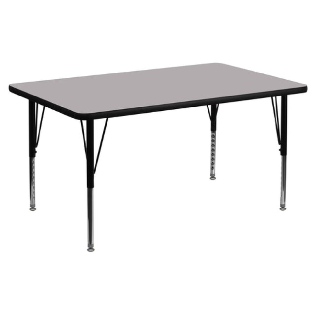 Flash Furniture XU-A3672-REC-GY-T-P-GG Activity Table 72"W X 36"D X 16-1/8" To 25-1/8" Adjustable Height