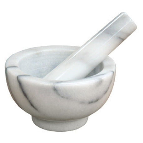 Winco MPS-42W Mortar And Pestle Set 4-1/2" Dia. 1-1/8" Dia. X 5"L Pestle