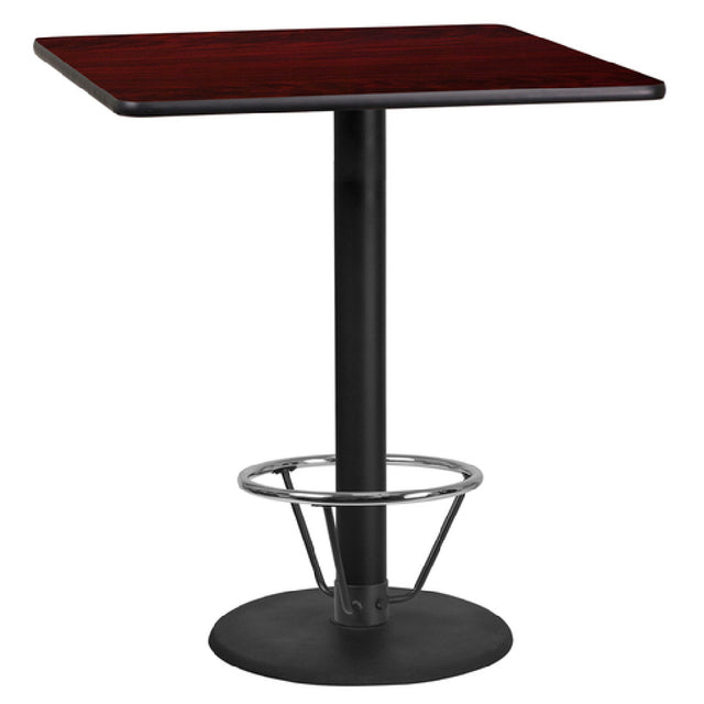 Flash Furniture XU-MAHTB-3636-TR24B-4CFR-GG Table 36"W X 36"D X 43-1/8"H Bar Height