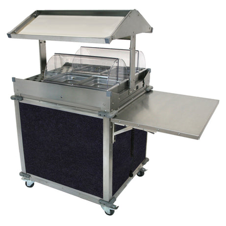 Cadco CBC-GG-2-L4 MobileServ® Deluxe Grab & Go Merchandising Cart 2-sided Grab & Go Shelf On Top