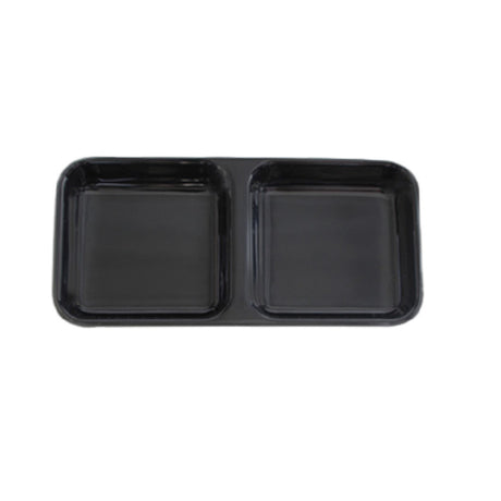 Thunder Group 19002BK Sauce Dish 2-compartment 4 Oz.