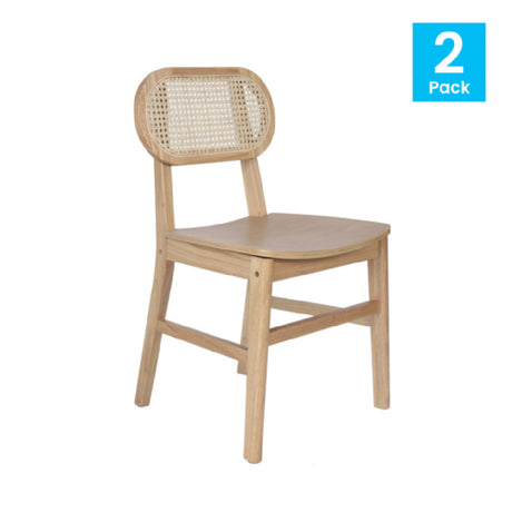 Flash Furniture SK-220902-NAT-GG Jacob Dining & Event Chair Commercial Use Rattan Back