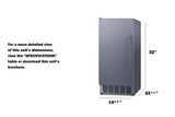 Summit BIM47OSADA Cube-style Built-In Outdoor 45 lb. Clear Icemaker, ADA Compliant