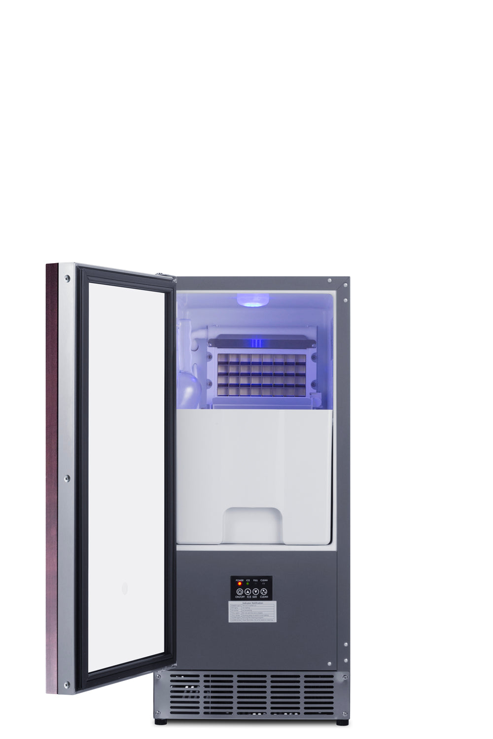Summit BIM44GCSSIF Air-cooled Cube-style Built-In 45 lb. Clear Icemaker (Panel Not Included)