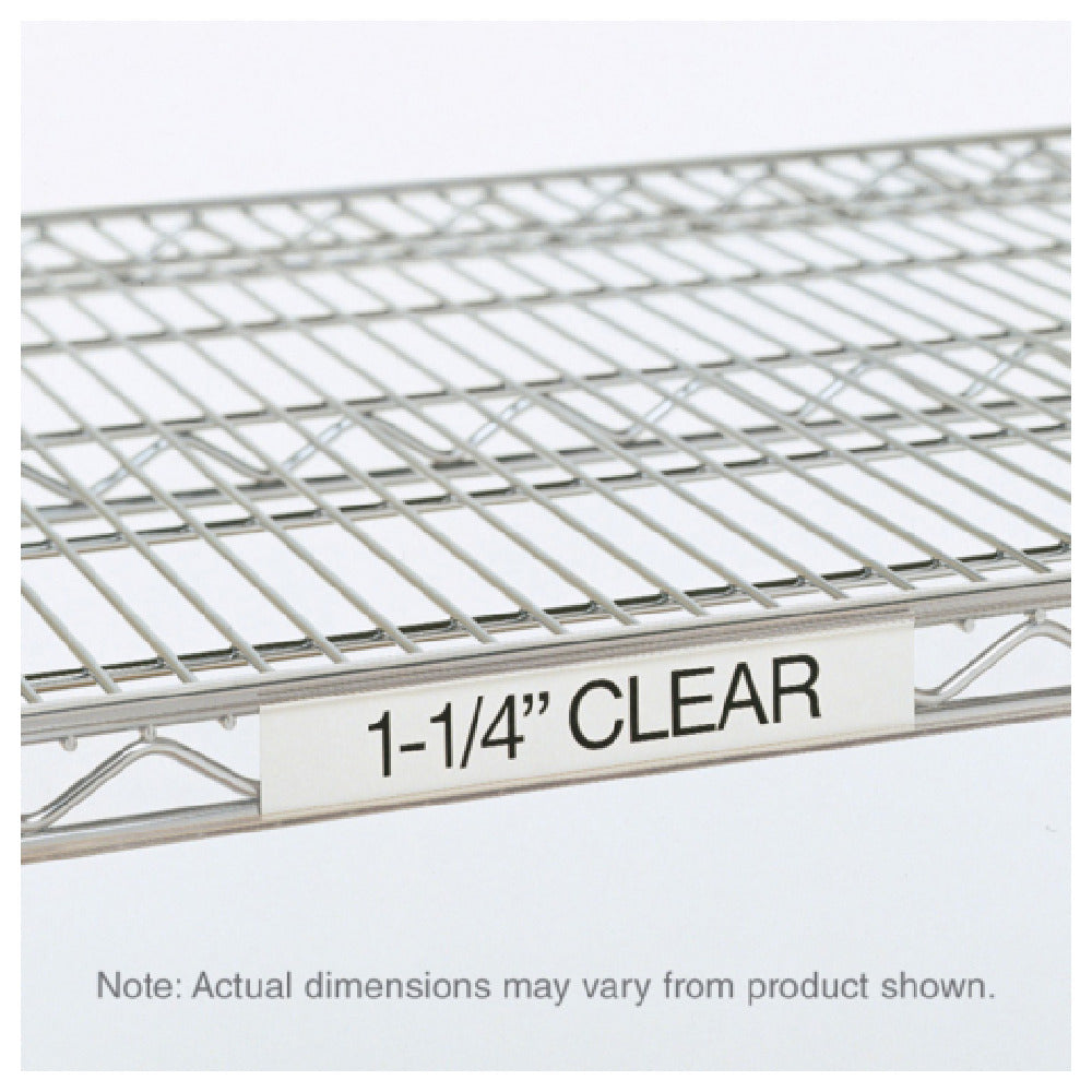 Metro 9990CL1 Quick Ship Super Erecta® Label Holder 13" X 1-1/4" Clear Plastic