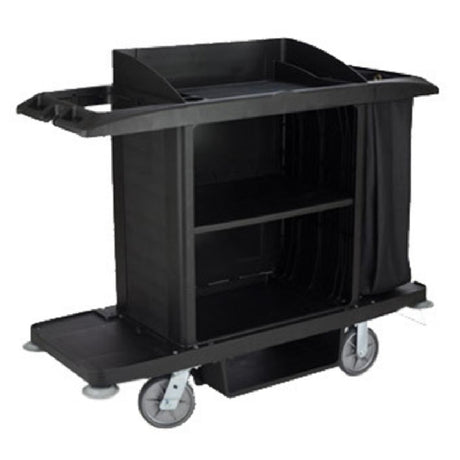 Rubbermaid FG618900BLA - Xtra™ Housekeeping Cart, 60"L X 22"W X 50"H, Full Size Cart With Vinyl Bag