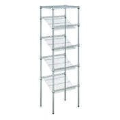 Hubert 99189 - Kratos Wire Stationary Merchandising Rack, 24"W X 18"D X 74"H, 4" Slanted