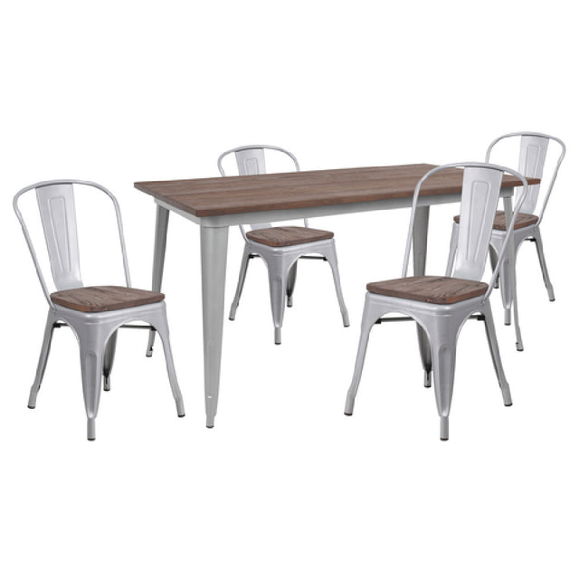 Flash Furniture CH-WD-TBCH-13-GG Table And Chair Set (1) 30-1/4" X 60" Rectangular Table