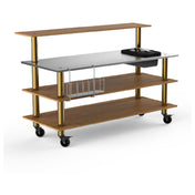 Steelite MGCMLC05BBXW Mogogo Buffet Solutions Modular ProBar Station 4-tier 71" X 40" X 47-1/2"H