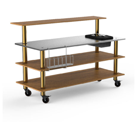 Steelite MGCMLC05BBXW Mogogo Buffet Solutions Modular ProBar Station 4-tier 71" X 40" X 47-1/2"H