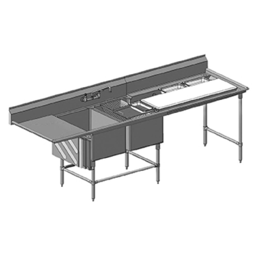 Eagle FNP2840-2-18L-48TR Spec-Master® FNP Series Prep Sink Two Compartment