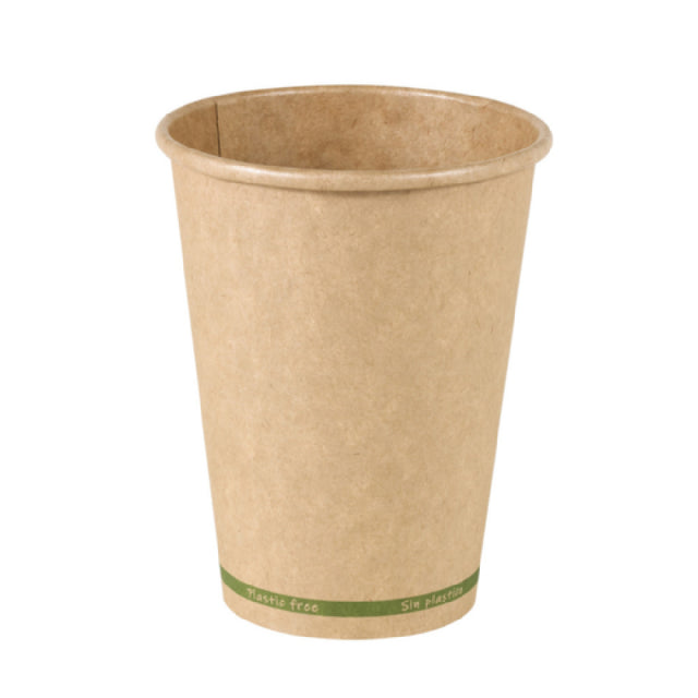 PacknWood 210GCWBZEN12 - ZEN Kraft Paper Cup Without Plastic, 12oz, 3.5" D X 4.3" H