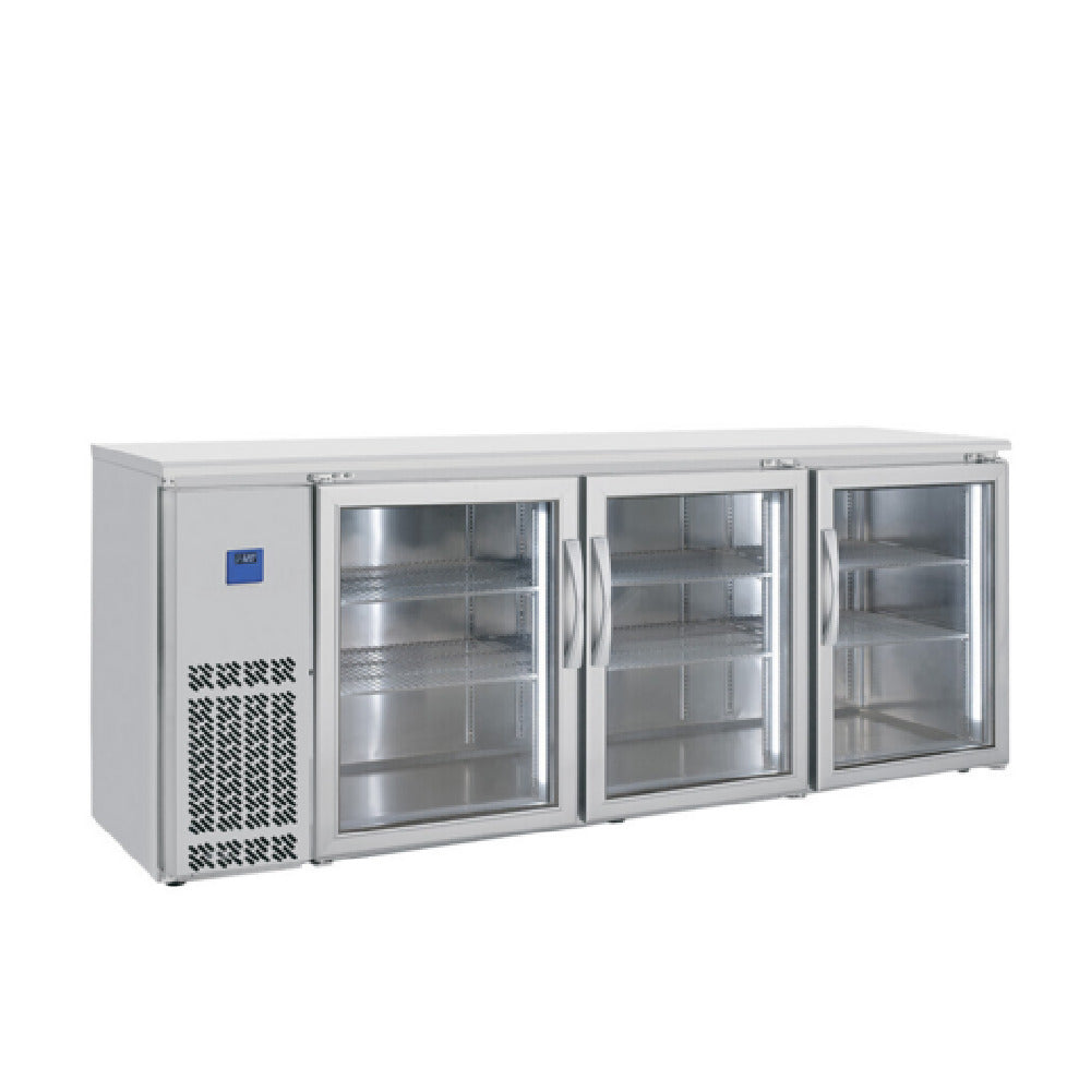 BK Resources SSBB-3G-85 Back Bar Refrigerator 85"W (3) Glass Door