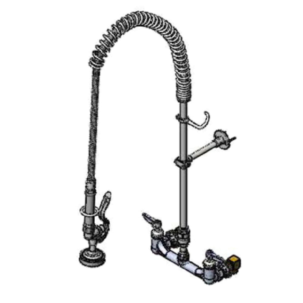 T&S Brass B-0133-CR-V-BE EasyInstall Pre-Rinse Unit 8" Wall Mount 44" Flex Hose