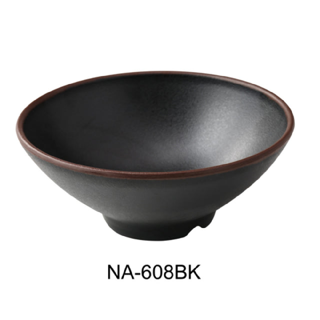 Yanco NA-608BK Nature Art Ramen Bowl 8"dia. X 3-1/8"H 38 Oz