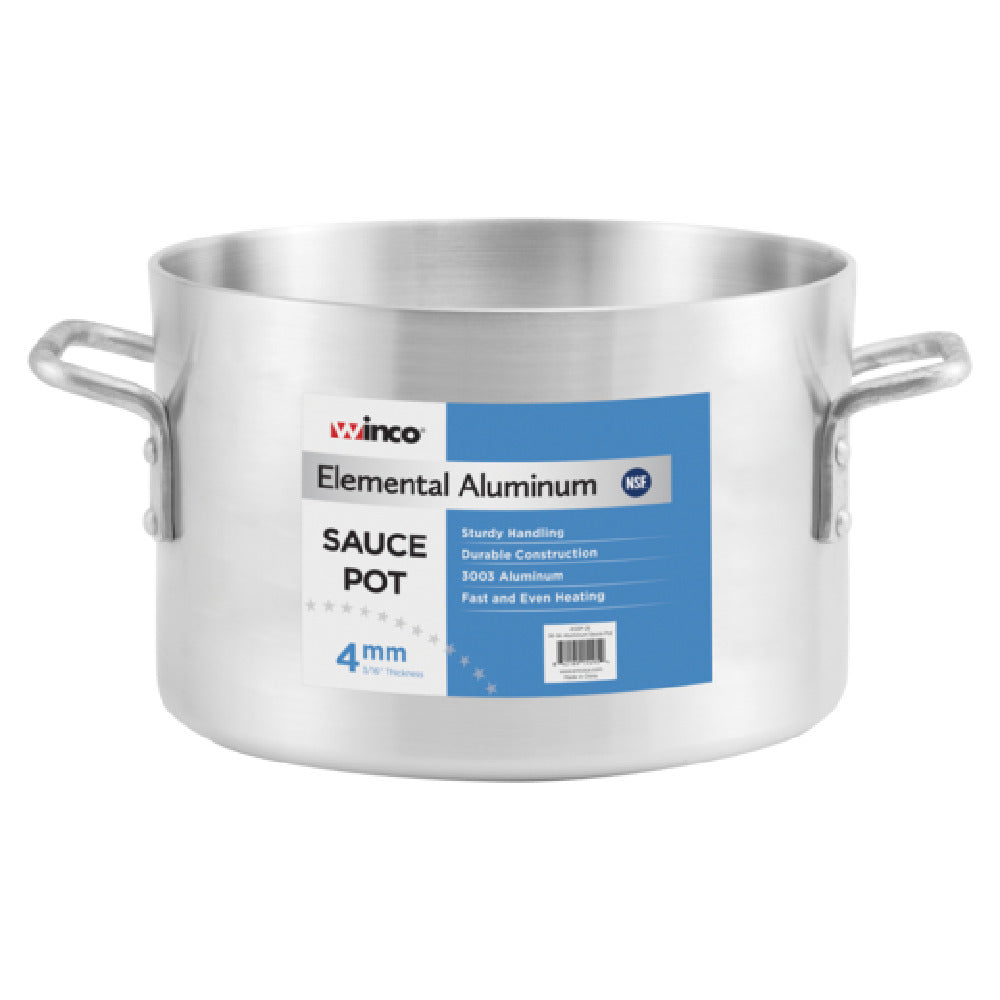 Winco ASSP-26 Elemental Sauce Pot 26 Qt. 14-1/8" X 10"