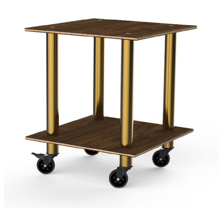 Steelite MGCMDX03WBXW Mogogo Buffet Solutions Modular Serving Table 2-tier 29-1/2" X 29-1/2" X 35"H