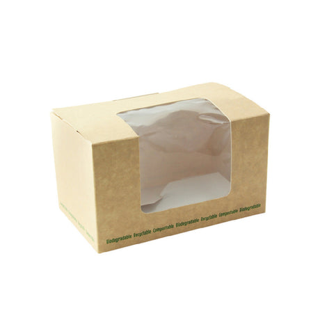 PacknWood 210BLSQ1K - Grab & Go Wrap Box, 4.9"L X 3"W X 2.8"H, With PLA Window