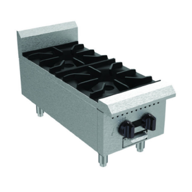 Serv-Ware SHPS-12-LP-SA - Serv-Ware - Gas Cooking - 12" Two (2) Burner Hot Plate - Liquid Propane - Dimensions: 12" W X 27.2" D X 11.28" H - BTU/H: 25,000 Per Burner - # Of Burners: 2 - Gas Line: 3/4 - W.C. For Natural Gas: 4 In. - W.C. For LP: 10 In. - Materials: Stainless Steel Construction With Heavy-duty Cast Iron Grates - Warranty: 1 Year