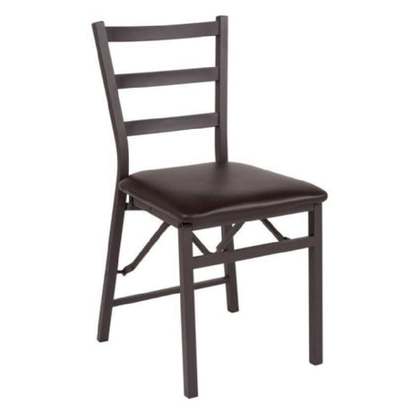 Flash Furniture CY-180841-GG Hercules Series Folding Chair Ladder Back Upholstered Back & Seat