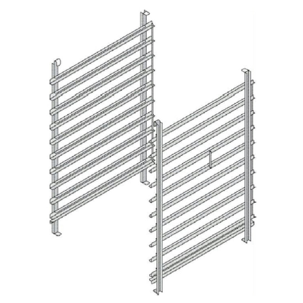 Rational 60.12.115 Hinging Rack Type 10210 X 2/1GN (10 X 25-5/8" X 20-7/8") Rail Distance 2-5/8"