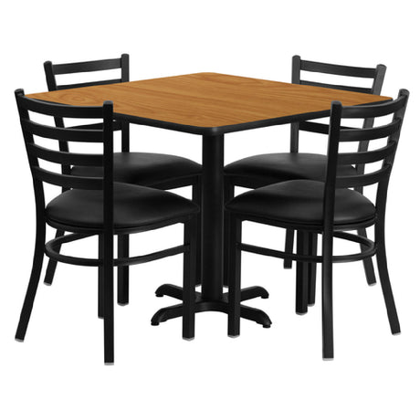 Flash Furniture HDBF1015-GG Table And Chair Set Includes (1) 36"W X 36"D X 30"H Table