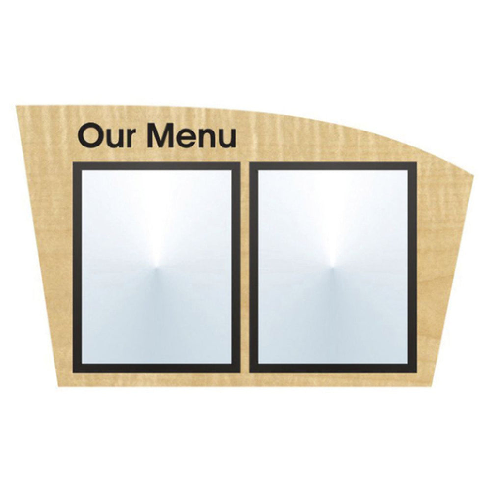 Hubert 18387 - Menu Board, 2-pocket, Wall-mount