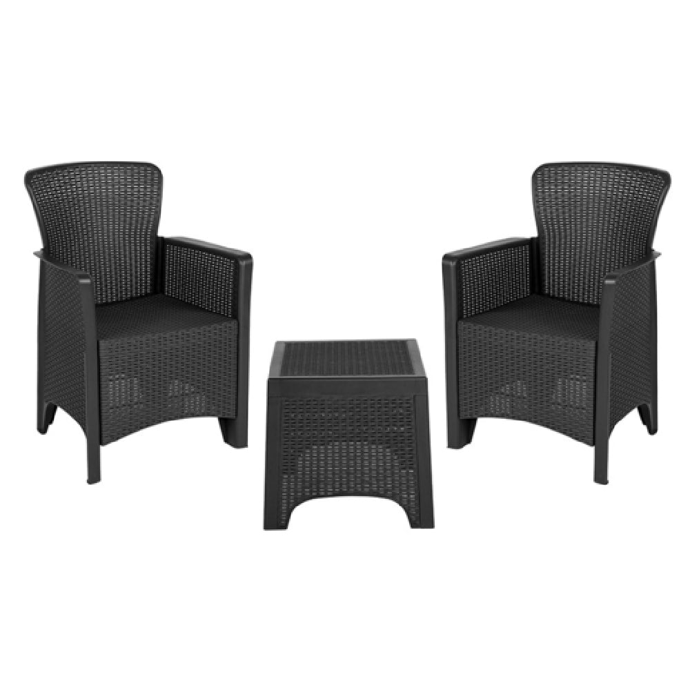 Flash Furniture DAD-SF3-2P-SET-GG Seating Set 3-piece (2) 22-1/2"W X 19-1/4"D X 33-1/2"H Chairs